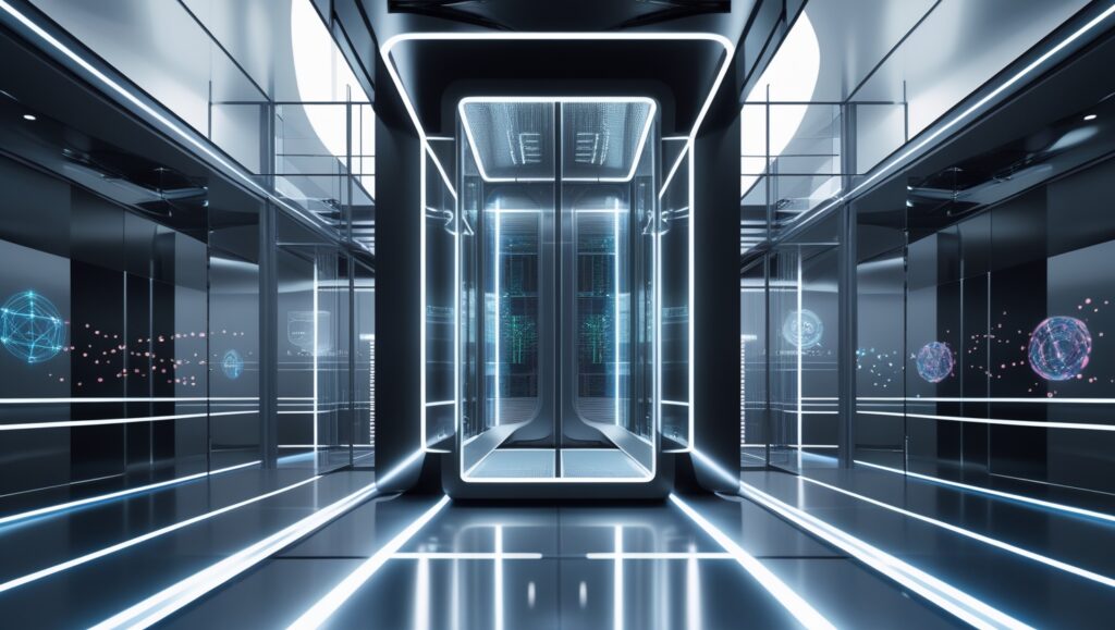 Quantum AI-powered elevator system